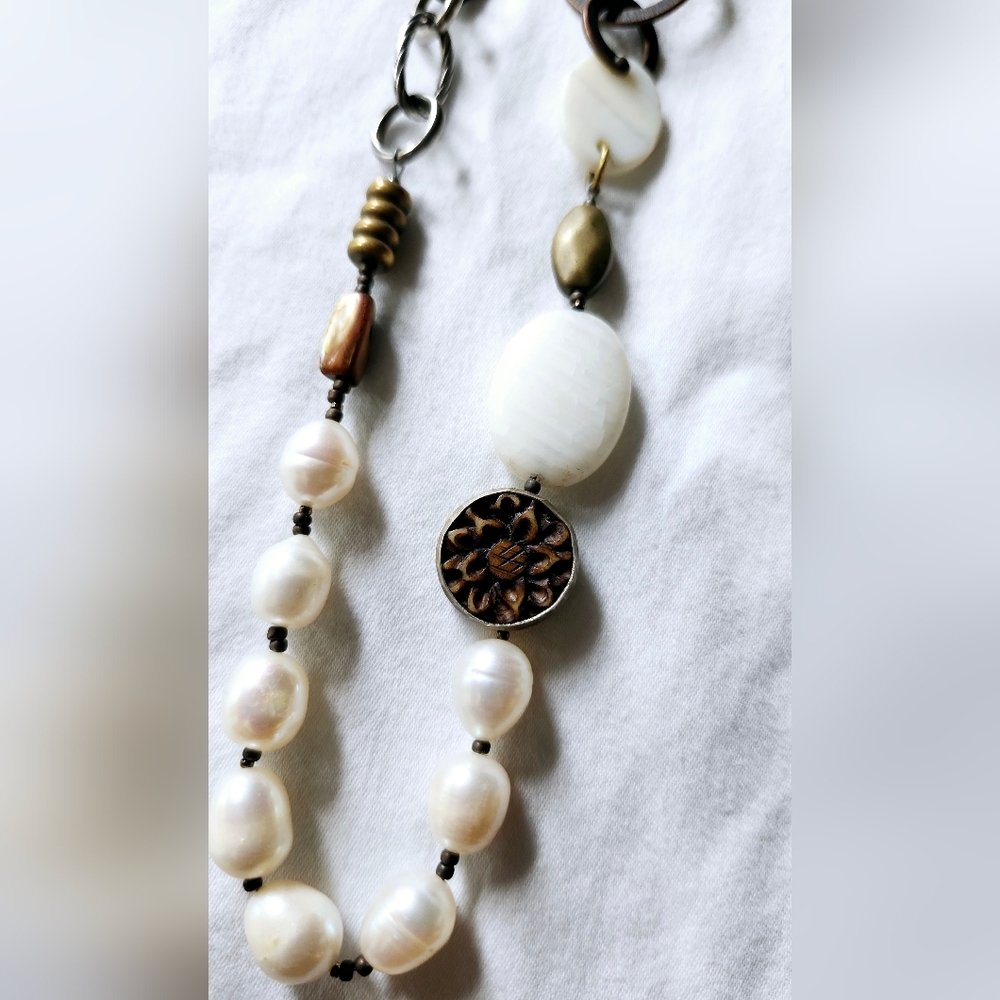 SILPADA sterling silver, pearl necklace